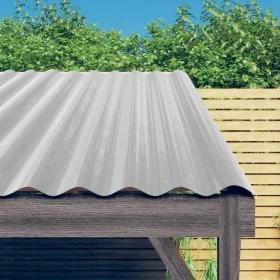Paneles tejado 12 unidades acero recubierto plateado 80x36 cm by , Roof tiles and roof tiles - Ref: Foro24-319137, Price: 62,...