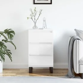 Aparador madera de ingeniería blanco brillante 40x35x70 cm by , Sideboards - Ref: Foro24-831102, Price: 70,39 €, Discount: %