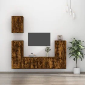 Set de muebles de TV 5 pzas madera contrachapada roble ahumado von , TV-Möbel - Ref: Foro24-3188779, Preis: 211,34 €, Rabatt: %
