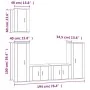 Set de muebles de TV 5 pzas madera contrachapada roble ahumado by , TV Furniture - Ref: Foro24-3188779, Price: 211,34 €, Disc...
