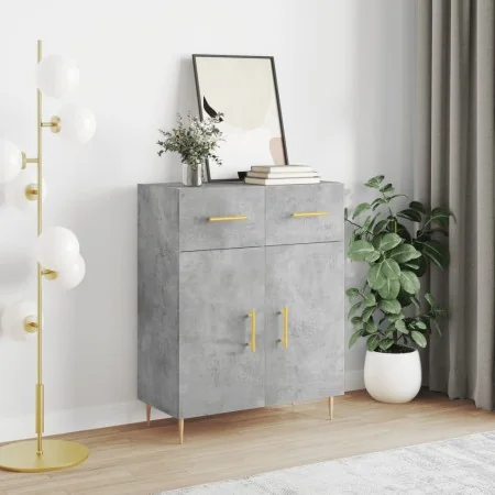 Aparador de madera de ingeniería gris hormigón 69,5x34x90 cm de , Aparadores - Ref: Foro24-827968, Precio: 82,32 €, Descuento: %