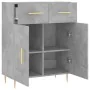 Aparador de madera de ingeniería gris hormigón 69,5x34x90 cm de , Aparadores - Ref: Foro24-827968, Precio: 82,32 €, Descuento: %