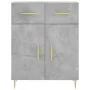 Aparador de madera de ingeniería gris hormigón 69,5x34x90 cm de , Aparadores - Ref: Foro24-827968, Precio: 82,32 €, Descuento: %