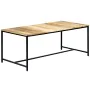 Mesa de comedor madera maciza de mango rugosa 180x90x75 cm de , Mesas de cocina y de comedor - Ref: Foro24-247810, Precio: 28...