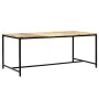 Mesa de comedor madera maciza de mango rugosa 180x90x75 cm de , Mesas de cocina y de comedor - Ref: Foro24-247810, Precio: 28...