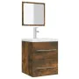 Armario de baño con espejo color roble ahumado 41x38,5x48 cm von , Badezimmermöbel - Ref: Foro24-820469, Preis: 50,15 €, Raba...