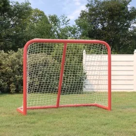 Portería de hockey poliéster rojo y blanco 183x71x122 cm by , Field hockey goals - Ref: Foro24-93755, Price: 181,55 €, Discou...
