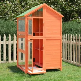 Casita para pájaros madera maciza pino marrón 97x81x152 cm by , Feet and bird cages - Ref: Foro24-172258, Price: 257,89 €, Di...