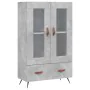 Aparador alto madera de ingeniería gris hormigón 69,5x31x115 cm by , Sideboards - Ref: Foro24-828272, Price: 84,85 €, Discoun...