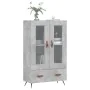 Aparador alto madera de ingeniería gris hormigón 69,5x31x115 cm by , Sideboards - Ref: Foro24-828272, Price: 84,85 €, Discoun...