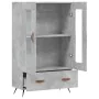 Aparador alto madera de ingeniería gris hormigón 69,5x31x115 cm by , Sideboards - Ref: Foro24-828272, Price: 84,85 €, Discoun...
