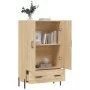 Aparador alto madera de ingeniería roble Sonoma 69,5x31x115 cm de , Aparadores - Ref: Foro24-828247, Precio: 101,19 €, Descue...
