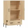 Aparador alto madera de ingeniería roble Sonoma 69,5x31x115 cm de , Aparadores - Ref: Foro24-828247, Precio: 101,19 €, Descue...