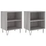 Mesita de noche 2 uds madera ingeniería gris Sonoma 40x30x50 cm de , Mesitas de noche - Ref: Foro24-826793, Precio: 53,40 €, ...