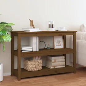 Mesa consola de madera maciza de pino marrón miel 110x40x74 cm von , Seitentische - Ref: Foro24-821667, Preis: 83,22 €, Rabat...