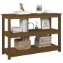 Mesa consola de madera maciza de pino marrón miel 110x40x74 cm by , Side tables - Ref: Foro24-821667, Price: 83,22 €, Discoun...