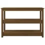 Mesa consola de madera maciza de pino marrón miel 110x40x74 cm by , Side tables - Ref: Foro24-821667, Price: 83,22 €, Discoun...