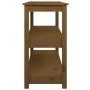 Mesa consola de madera maciza de pino marrón miel 110x40x74 cm by , Side tables - Ref: Foro24-821667, Price: 83,22 €, Discoun...