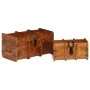 Juego de cofres 2 piezas madera maciza de acacia acabado miel by , Trunks for trousseau - Ref: Foro24-245656, Price: 294,74 €...