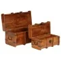 Juego de cofres 2 piezas madera maciza de acacia acabado miel by , Trunks for trousseau - Ref: Foro24-245656, Price: 294,74 €...