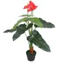 Planta de anturio artificial con maceta 90 cm roja y amarilla by , artificial flora - Ref: Foro24-244447, Price: 45,34 €, Dis...