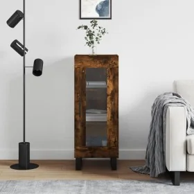 Aparador madera de ingeniería roble ahumado 34,5x34x90 cm by , Sideboards - Ref: Foro24-828825, Price: 62,71 €, Discount: %