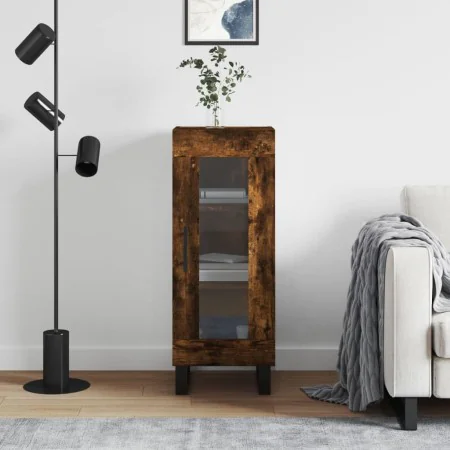 Aparador madera de ingeniería roble ahumado 34,5x34x90 cm de , Aparadores - Ref: Foro24-828825, Precio: 62,71 €, Descuento: %