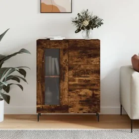 Aparador de madera de ingeniería roble ahumado 69,5x34x90 cm by , Sideboards - Ref: Foro24-828065, Price: 100,62 €, Discount: %