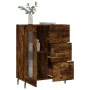 Aparador de madera de ingeniería roble ahumado 69,5x34x90 cm de , Aparadores - Ref: Foro24-828065, Precio: 100,61 €, Descuent...