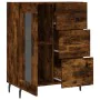 Aparador de madera de ingeniería roble ahumado 69,5x34x90 cm de , Aparadores - Ref: Foro24-828065, Precio: 100,61 €, Descuent...