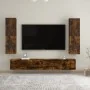 Muebles TV de pared 2 uds color roble ahumado 30,5x30x110 cm de , Muebles TV - Ref: Foro24-826677, Precio: 81,93 €, Descuento: %