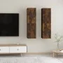 Muebles TV de pared 2 uds color roble ahumado 30,5x30x110 cm de , Muebles TV - Ref: Foro24-826677, Precio: 81,93 €, Descuento: %