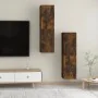 Muebles TV de pared 2 uds color roble ahumado 30,5x30x110 cm de , Muebles TV - Ref: Foro24-826677, Precio: 81,93 €, Descuento: %