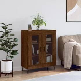 Aparador de madera de ingeniería marrón roble 69,5x34x90 cm by , Sideboards - Ref: Foro24-827811, Price: 94,91 €, Discount: %