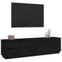 Mueble de TV madera maciza de pino negro 176x37x47,5 cm de , Muebles TV - Ref: Foro24-814323, Precio: 249,67 €, Descuento: %