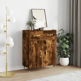 Aparador de madera de ingeniería roble ahumado 69,5x34x90 cm von , Sideboards - Ref: Foro24-827961, Preis: 82,87 €, Rabatt: %