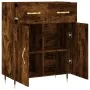 Aparador de madera de ingeniería roble ahumado 69,5x34x90 cm de , Aparadores - Ref: Foro24-827961, Precio: 82,87 €, Descuento: %