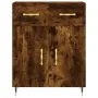 Aparador de madera de ingeniería roble ahumado 69,5x34x90 cm de , Aparadores - Ref: Foro24-827961, Precio: 82,87 €, Descuento: %