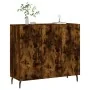 Aparador de madera de ingeniería roble ahumado 90x34x80 cm de , Aparadores - Ref: Foro24-828129, Precio: 89,92 €, Descuento: %