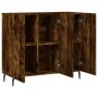 Aparador de madera de ingeniería roble ahumado 90x34x80 cm de , Aparadores - Ref: Foro24-828129, Precio: 89,92 €, Descuento: %