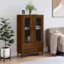 Aparador alto madera de ingeniería roble marrón 69,5x31x115 cm de , Aparadores - Ref: Foro24-828323, Precio: 96,84 €, Descuen...