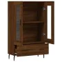 Aparador alto madera de ingeniería roble marrón 69,5x31x115 cm de , Aparadores - Ref: Foro24-828323, Precio: 96,84 €, Descuen...