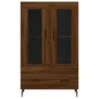 Aparador alto madera de ingeniería roble marrón 69,5x31x115 cm de , Aparadores - Ref: Foro24-828323, Precio: 96,84 €, Descuen...