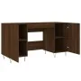Escritorio madera de ingeniería roble marrón 140x50x75 cm by , Desks - Ref: Foro24-829547, Price: 120,70 €, Discount: %