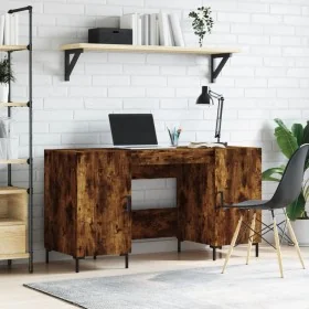 Escritorio madera de ingeniería roble ahumado 140x50x75 cm von , Schreibtische - Ref: Foro24-829553, Preis: 117,07 €, Rabatt: %