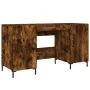 Escritorio madera de ingeniería roble ahumado 140x50x75 cm by , Desks - Ref: Foro24-829553, Price: 117,04 €, Discount: %
