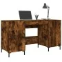 Escritorio madera de ingeniería roble ahumado 140x50x75 cm by , Desks - Ref: Foro24-829553, Price: 117,04 €, Discount: %