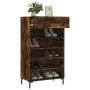 Zapatero madera de ingeniería roble ahumado 60x35x105 cm de , Armarios y almacenamiento - Ref: Foro24-829617, Precio: 76,74 €...