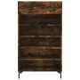 Zapatero madera de ingeniería roble ahumado 60x35x105 cm de , Armarios y almacenamiento - Ref: Foro24-829617, Precio: 76,74 €...