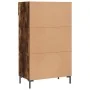Zapatero madera de ingeniería roble ahumado 60x35x105 cm de , Armarios y almacenamiento - Ref: Foro24-829617, Precio: 76,74 €...